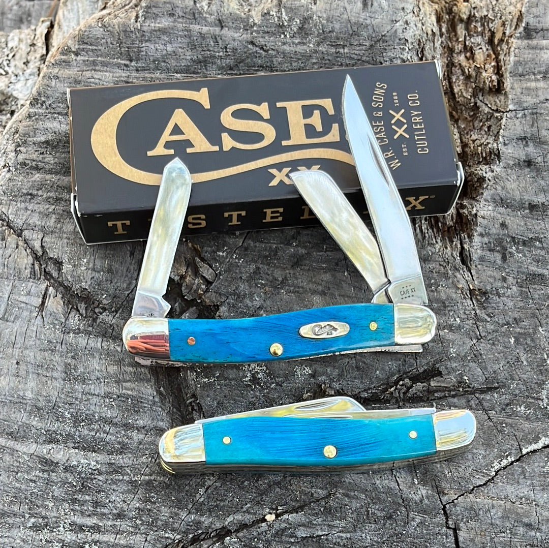 Case XX Stockman Caribbean Blue Bone Knives Express