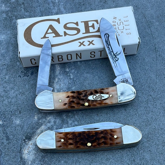 Case XX Canoe Amber Bone Carbon Steel